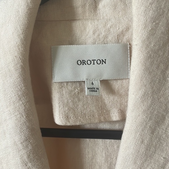 OROTON 100% linen blazer size 6 (aus 8) - Picture 2 of 5